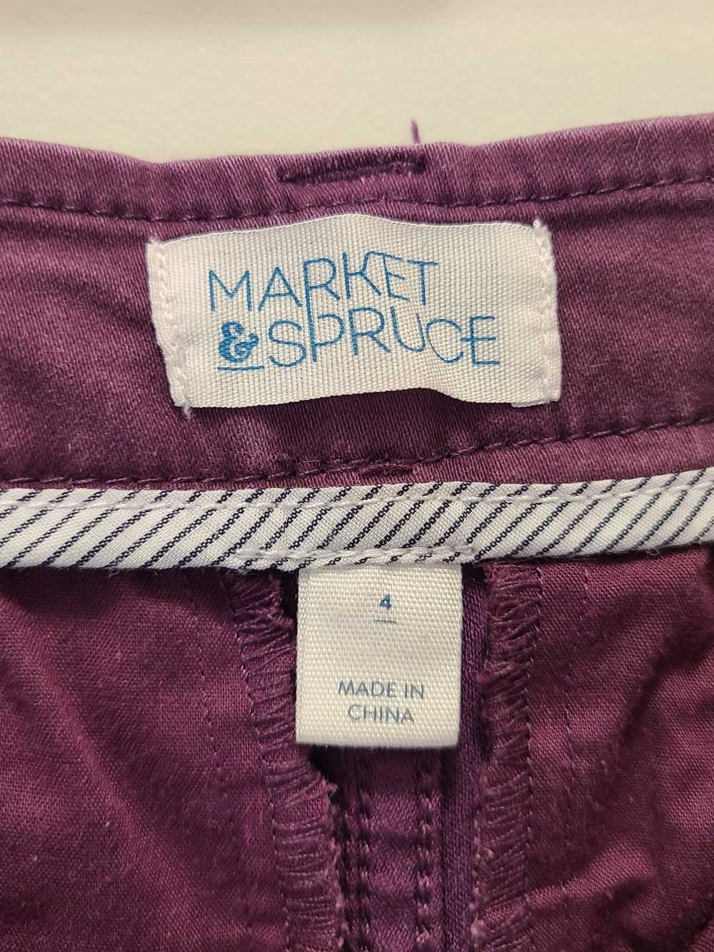 Stitch Fix Market & Spruce Purple Maroon Skinny Chinos Women's Size 4 - Picture 5 of 6